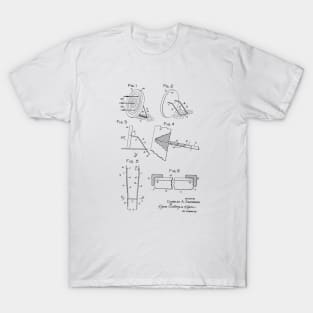 Archery Target Stand Vintage Patent Hand Drawing T-Shirt